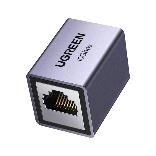 Acoplador Ugreen para Cable Ethernet RJ45 Blindado de 10Gbps