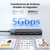 HUB USB-A 3.2 Gen1 UGREEN 4 EN 1 4 Puertos USB-A (5Gbps) Carcasa ABS + PC Soporta OTG Luz Indicadora LED Cable de Nylon Trenzado de 20cm