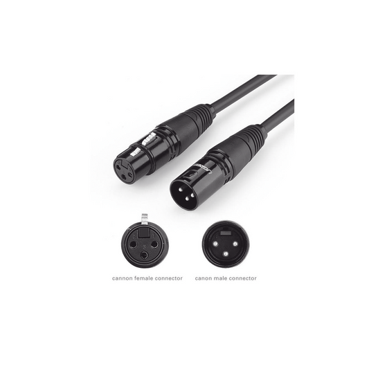 UGREEN Cable para Micrófono XLR Tipo Canon Macho a Hembra / 10 Metros / Plug & Play / Antiinterferencias / Triple Blindaje / Alta Calidad / Color Negro