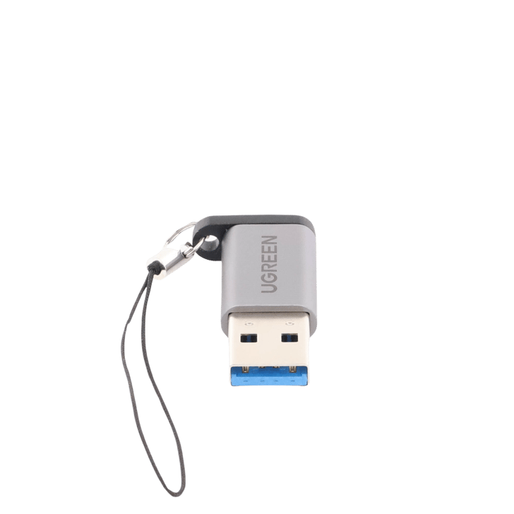 UGREEN Adaptador USB 3.0 Macho a USB-C 3.1 Tipo C Hembra / Caja de Aluminio / Carga y sincronización de datos / Admite corriente de 3A