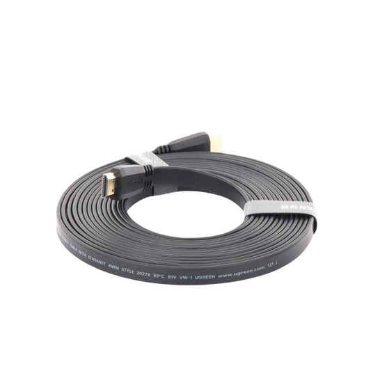 Cable HDMI 2.0 Plano de 5 m 4K@60Hz HDR 3D HEC ARC (Canal de Retorno de Audio) Color Profundo de 48 bits / Audio de 32 canales HDCP /Audio Dolby True HD 7.1 18 Gbps