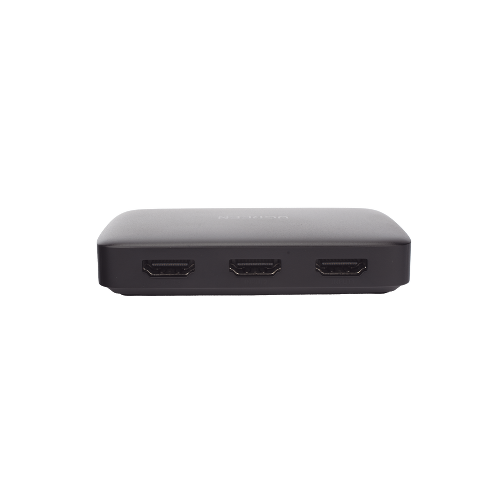 UGREEN Conmutador HDMI 3X1 / 3 Puertos de entrada – 1 Puerto de Salida / Control Remoto / Resolución 4K@30Hz / 3D / Receptor de Infrarrojos / Transmisión Estable / Incluye Cable Micro USB para Alimentacion.
