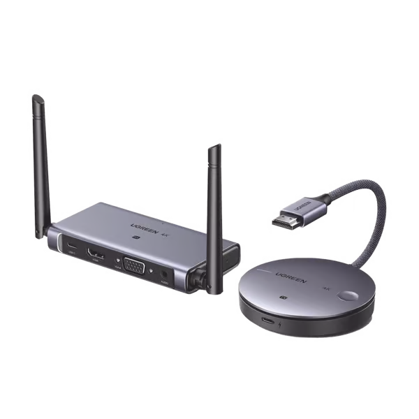 Ugreen Transmisor y Receptor Inalámbrico, Entrada 1 x HDMI, Salida 1 x HDMI, hasta 50 Metros