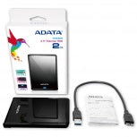 Disco Duro Externo ADATA AHV620S-1TU3-CBK, 1 TB, USB 3.2 Gen1, compatible con USB 2.0, 2.5 pulgadas, Negro