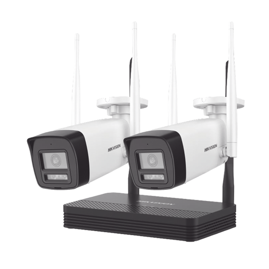 Kit de Cámaras Inalámbricas 1080p con Audio, Visión Nocturna y 2 Cámaras para Exterior