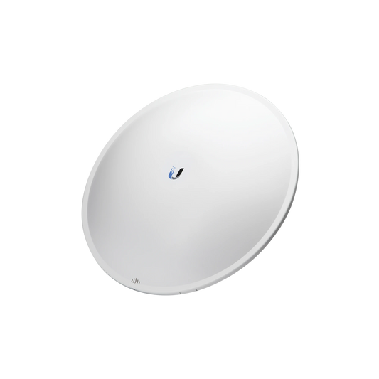 PowerBeam airMAX AC hasta 450 Mbps, frecuencia 5 GHz (5150 - 5875 MHz) con antena tipo plato de 27 dBi, radomo incluido