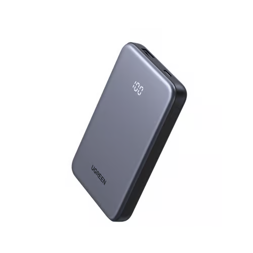 Power Bank 10000mAh Ultradelgado con Carga Rápida UGREEN 20W PD USB-C y USB-A 22.5W | Pantalla Digital | Batería de Litio