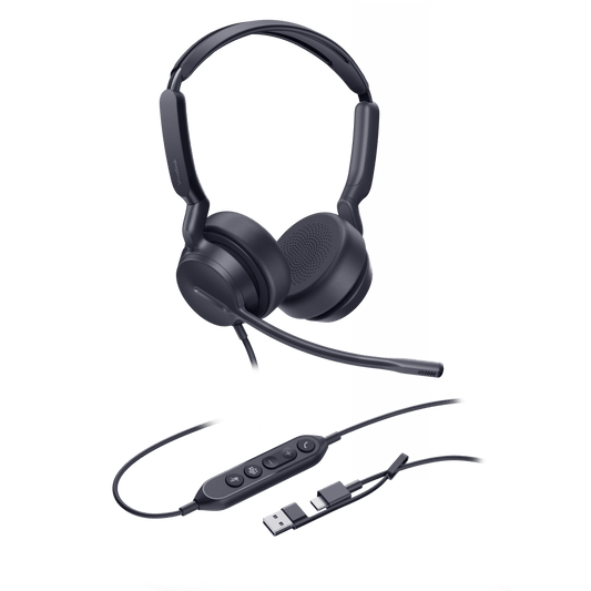 Diadema Alámbrica Yealink UH42 Dual con Audio HD y Conectividad USB-C/A