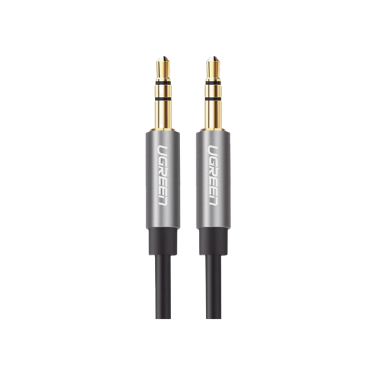 UGREEN Cable Auxiliar de 5m | Conector 3.5mm Macho a Macho | TPE Duradero y Carcasa de Aluminio | Negro