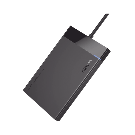 UGREEN Carcasa de Disco Duro 2.5'' (Enclosure) Velocidad SATA 3.0 de hasta 6 Gbps / Compatible con SATA 2.0/1.0 / Velocidad USB 3.0 de hasta 5 Gbps / Compatible con USB 2.0 y 1.1 / SATA I II III, HDD, SSD de hasta 10TB