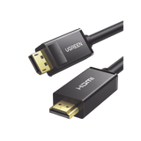 UGREEN Cable DP Macho a HDMI Macho / Longitud 3m / Soporta 4K@30Hz / Soporta 3D / Cobre Estañado 28AWG / Blindaje interno múltiple / Transmisión Unidireccional
