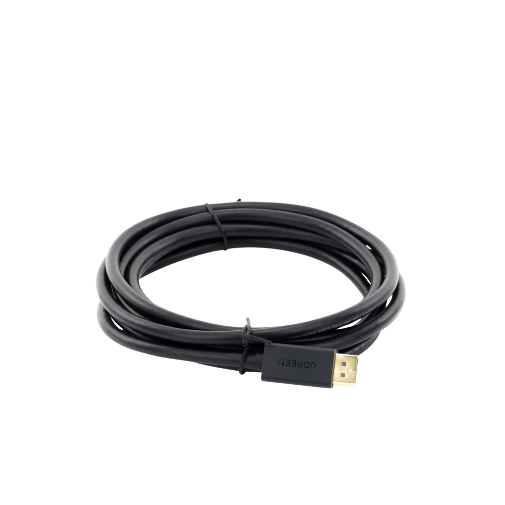 UGREEN Cable DisplayPort 1.2 Macho a Macho Longitud 3m  Versión DP1.2  Soporta 4K@60Hz; 2K@144Hz Soporta 3D  Color profundo de 8 y 10 bits Blindaje Interno Múltiple