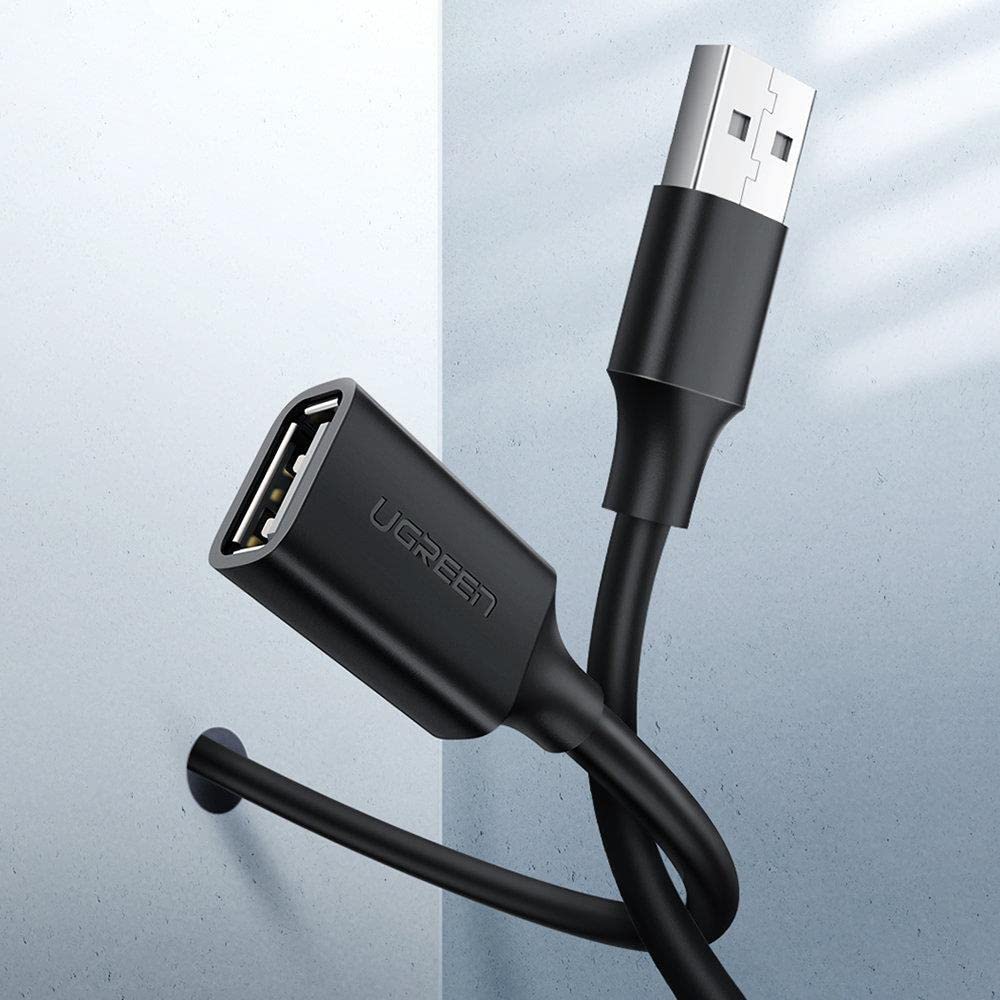 Cable Extensor USB 2.0 A a A | 1 metro | Macho-Hembra | Ultra Durabilidad | Núcleo de Cobre Estañado 28/22 AWG
