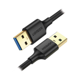 Cable USB-A 3.0 a  USB-A 3.0 / 2 Metros / Macho a Macho / Conector Niquelado / Núcleo de Cobre Estañado / Blindaje Múltiple / Velocidad 5Gbps / No Requiere Controlador / Compatible con USB2.0 Y USB 1.1