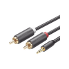 UGREEN Cable Audio Estéreo Jack 3,5mm a 2RCA, Cable Minijack 3,5mm a 2 RCA Macho a Macho con Conectores Metálicos para Móvil iPhone iPod Smart TV Reproductor MP3 Tablet PC Amplificador Altavoz(5M)