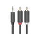 UGREEN Cable Audio Estéreo Jack 3,5mm a 2RCA, Cable Minijack 3,5mm a 2 RCA Macho a Macho con Conectores Metálicos para Móvil iPhone iPod Smart TV Reproductor MP3 Tablet PC Amplificador Altavoz(5M)