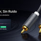 UGREEN Cable de Audio 2 RCA Macho a 2 RCA Macho / 3 Metros / Color Negro / Alta Calidad /Anillos de goma para asegurar un agarre firme al instalar o quitar el cable