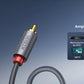 UGREEN Cable de Audio 2 RCA Macho a 2 RCA Macho / 3 Metros / Color Negro / Alta Calidad /Anillos de goma para asegurar un agarre firme al instalar o quitar el cable