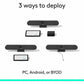 Logitech Sistema de Videoconferencia Rally Bar Huddle, Con Micrófono, 4K Ultra HD, 1x RJ-45, 2x HDMI, 1x USB-A, 1x USB-C, Grafito