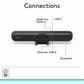Logitech Sistema de Videoconferencia Rally Bar Huddle, Con Micrófono, 4K Ultra HD, 1x RJ-45, 2x HDMI, 1x USB-A, 1x USB-C, Grafito