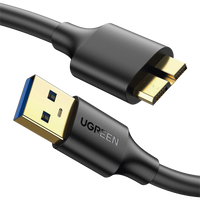 Cable Adaptador USB-A 3.0 a Micro USB 3.0 / 0.5 Metros / Carga y Sincronización de Datos / Velocidad de hasta 5 Gbps / Blindaje Interior Múltiple / Núcleo de Cobre Estañado de 22 AWG / Compatibilidad Universal.