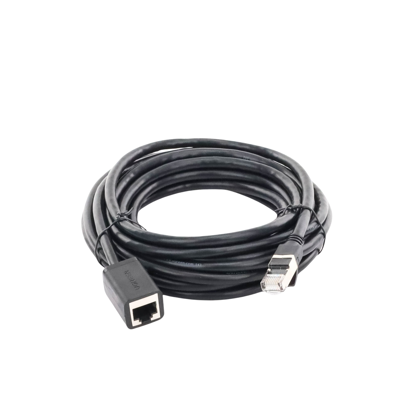 UGREEN Cable de Extensión Cat6 RJ45 F/UTP  Macho a Hembra  5m  Método de conexión 568B / Velocidad de transmisión 1000Mbps / Ancho de banda del canal 250MHz /Caja de Cobre / Negro