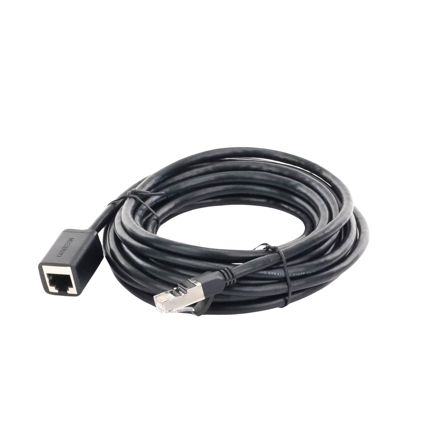 UGREEN Cable de Extensión Cat6 RJ45 F/UTP  Macho a Hembra  5m  Método de conexión 568B / Velocidad de transmisión 1000Mbps / Ancho de banda del canal 250MHz /Caja de Cobre / Negro