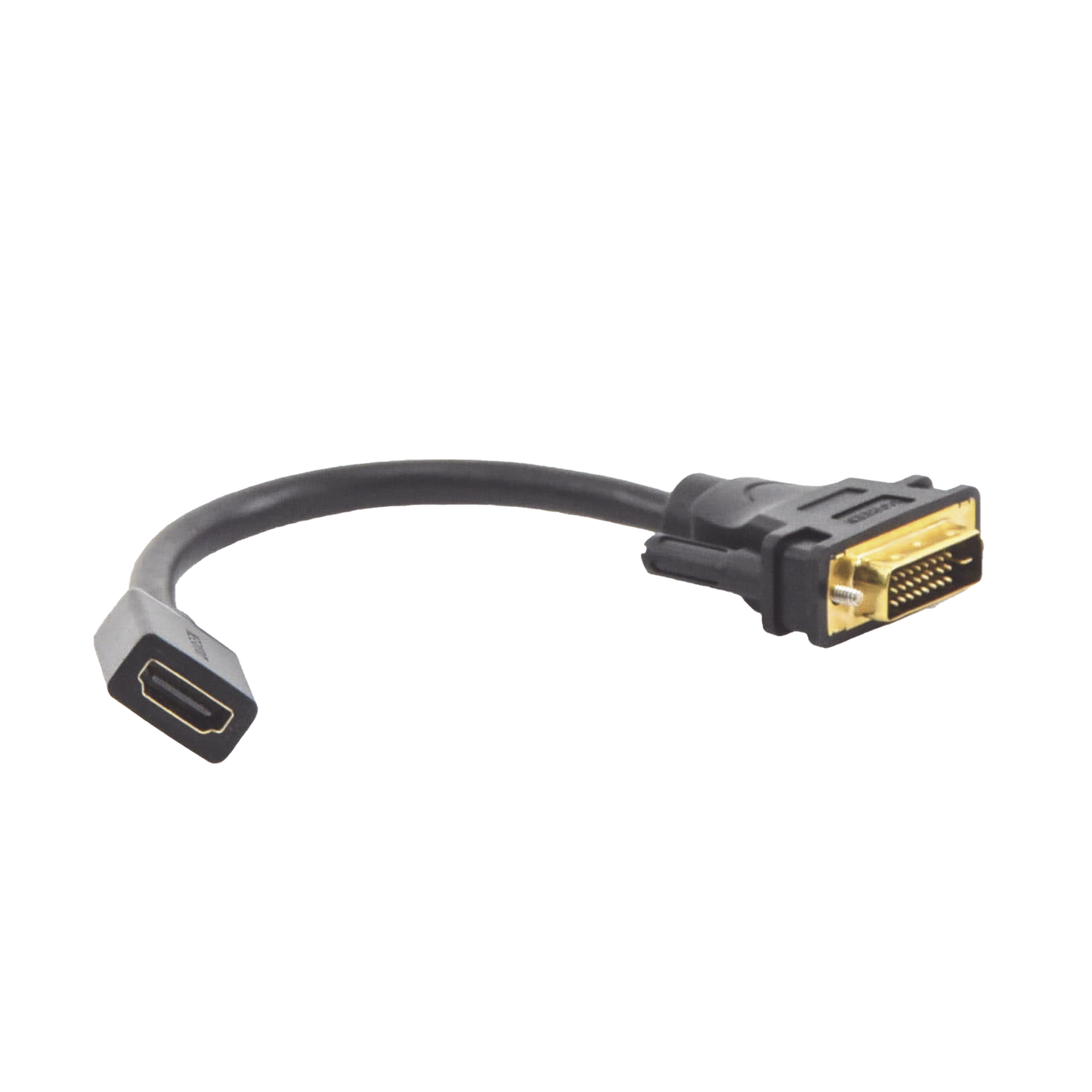 Convertidor DVI macho a HDMI hembra / Bidireccional / DVI 24+1 / 1080P@60Hz / Largo 22cm / Negro
