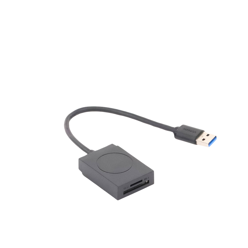 UGREEN Lector de tarjetas SD USB 3.0 de doble ranura Flash lector de tarjetas de memoria TF SD Micro SD SDXC SDHC MMC RS-MMC Micro SDXC UHS-I