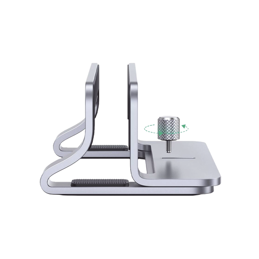 UGREEN Soporte Vertical para Laptop  Adecuado para escritorio  Anchura Ajustable (12-26mm)  Amplia compatibilidad  Anti-Arañazos  Anti-Deslizante Ajustable Mediante Tornillos