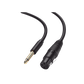 Cable para Micrófono Plug 6.35 mm (1/4 Inch) Macho a XLR Canon Hembra / Núcleo de Cobre / 5 Metros / Alta Calidad / Color Negro