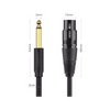 Cable para Micrófono Plug 6.35 mm (1/4 Inch) Macho a XLR Canon Hembra / Núcleo de Cobre / 5 Metros / Alta Calidad / Color Negro