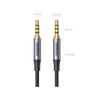 UGREEN Cable Auxiliar de 3.5mm / Cable Audio Estéreo / Núcleo de Alambre de Cobre Esmaltado / Carcasa de Aluminio Azul + Nylon Trenzado /  Soporta Micrófono / 2 Metros