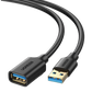 Cable Extensor USB 3.0  3 Metros /Macho-Hembra  5 Gbps Ultra Durabilidad  Núcleo de cobre estañado 28/22 AWG  Blindaje interior múltiple Ideal para teclado, mouse , etc.