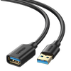 Cable Extensor USB 3.0 / 3 Metros / Macho-Hembra / 5 Gbps / Ultra Durabilidad / Núcleo de cobre estañado 28/22 AWG / Blindaje interior múltiple / Ideal para teclado, mouse , etc.
