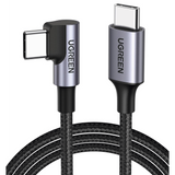 Cable USB-C a USB-C  Conector con Ángulo Recto de 90°  1 Metro  Carcasa de Aluminio   Transferencia de Datos Hasta 480 Mbps Soporta Carga Rápida de hasta 60W