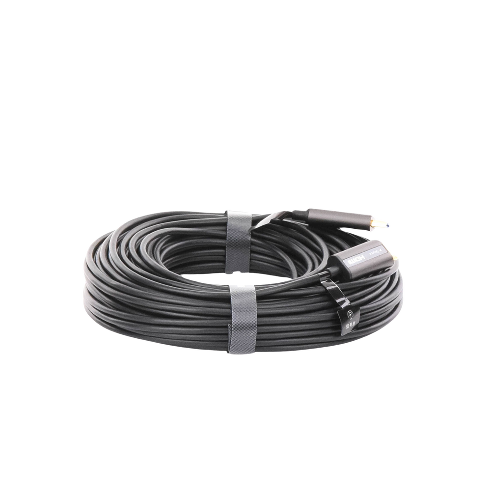 Cable HDMI de 30 Metros por Fibra Óptica 4K@60Hz / Fibra de 4 núcleos + Cobre estañado de 7 núcleos / Compatible con HDMI 2.0 / Alta velocidad 18 Gbps / 3D / HDR / Caja de Aleacion Zinc / Premium