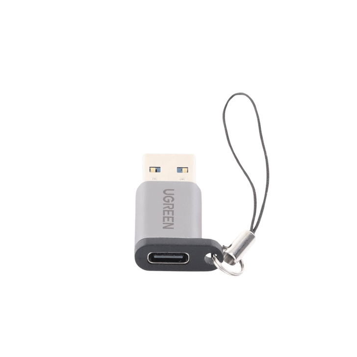 UGREEN Adaptador USB 3.0 Macho a USB-C 3.1 Tipo C Hembra / Caja de Aluminio / Carga y sincronización de datos /  Admite corriente de 3A