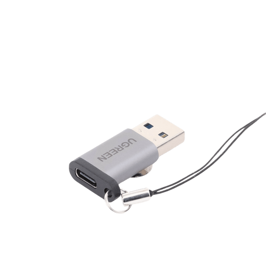 UGREEN Adaptador USB 3.0 Macho a USB-C 3.1 Tipo C Hembra / Caja de Aluminio / Carga y sincronización de datos /  Admite corriente de 3A