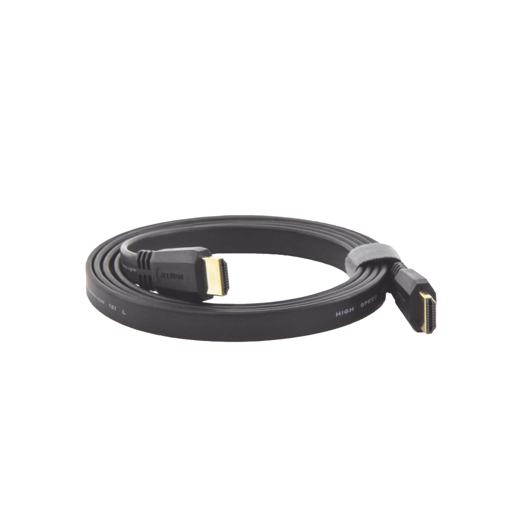 Cable HDMI 2.0 Plano de 1.5 m / 4K@60Hz / HDR / 3D / HEC (Canal Ethernet HDMI) / ARC (Canal de Retorno de Audio / Color Profundo de 48 bits / Audio de 32 canales / HDCP /Audio Dolby True HD 7.1 / 18 Gbps / Estañado y Triple Blindaje / Anti Interfer
