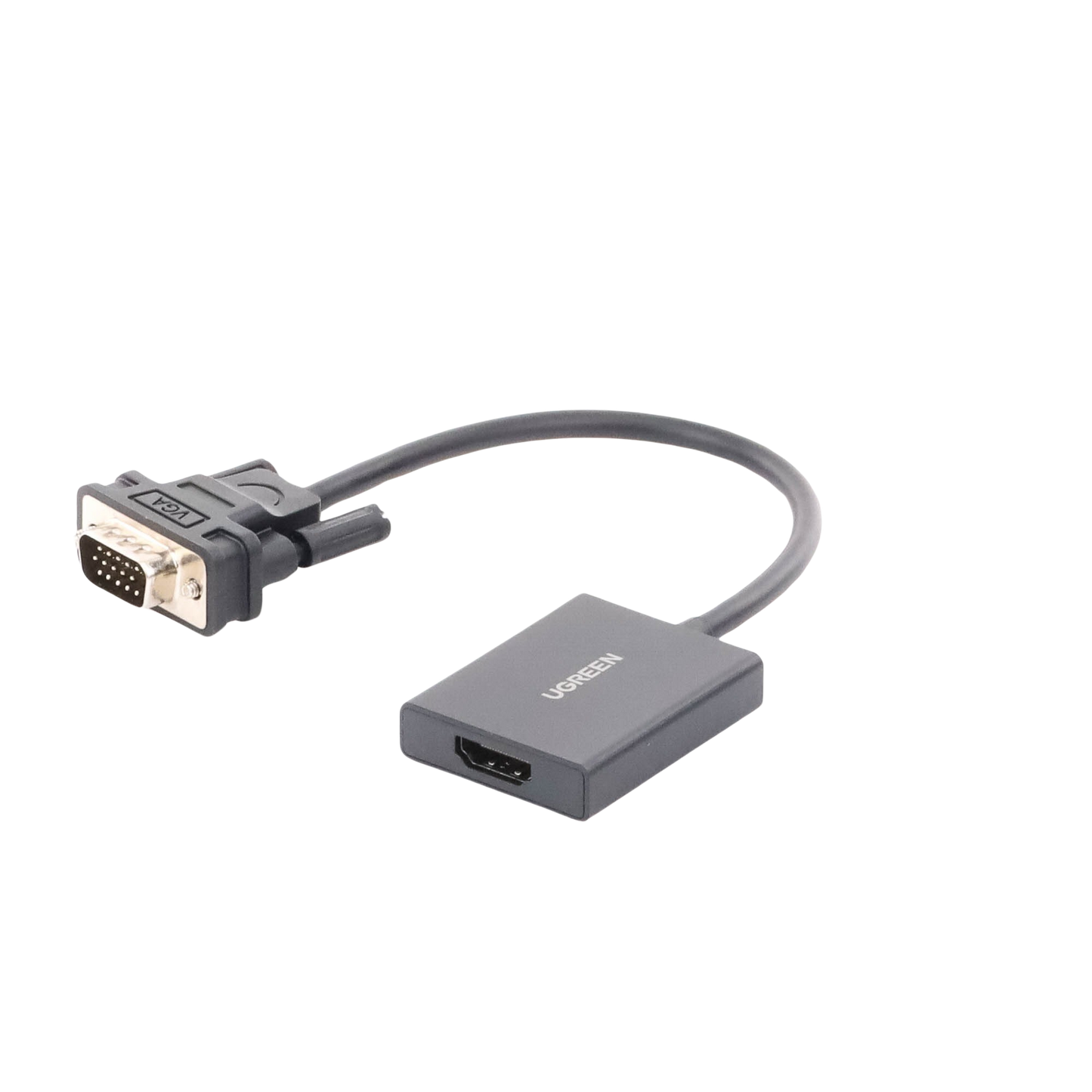 UGREEN Entrada: VGA Macho  Salida: HDMI Hembra Resolución de 1080P@60Hz Puerto Estéreo de 3.5 mm / Plug and Play, Sin Controlador / Longitud del Cable 15 cm. / Incluye Cable de Alimentacion USB / Incluye Cable de Audio de 3.5mm.