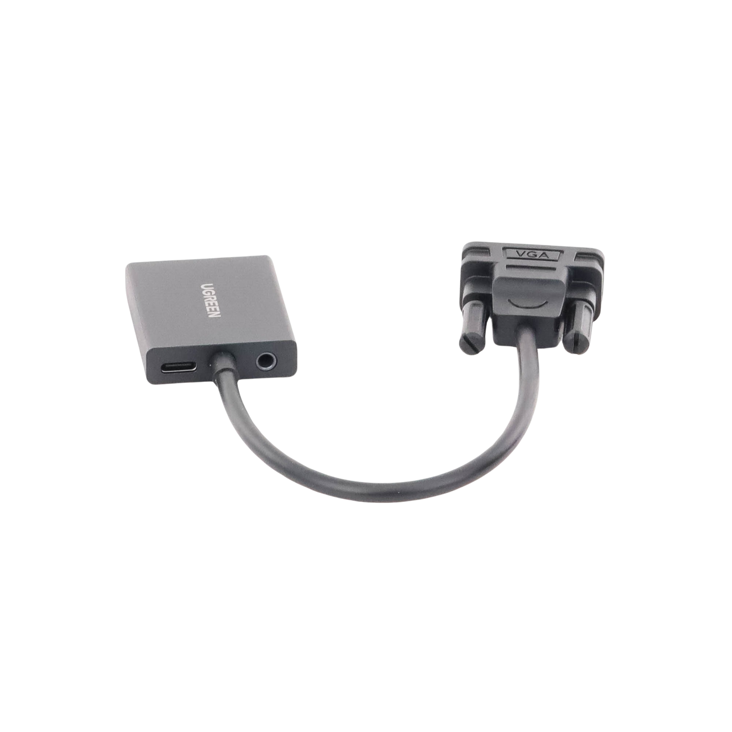 UGREEN Entrada: VGA Macho  Salida: HDMI Hembra Resolución de 1080P@60Hz Puerto Estéreo de 3.5 mm / Plug and Play, Sin Controlador / Longitud del Cable 15 cm. / Incluye Cable de Alimentacion USB / Incluye Cable de Audio de 3.5mm.