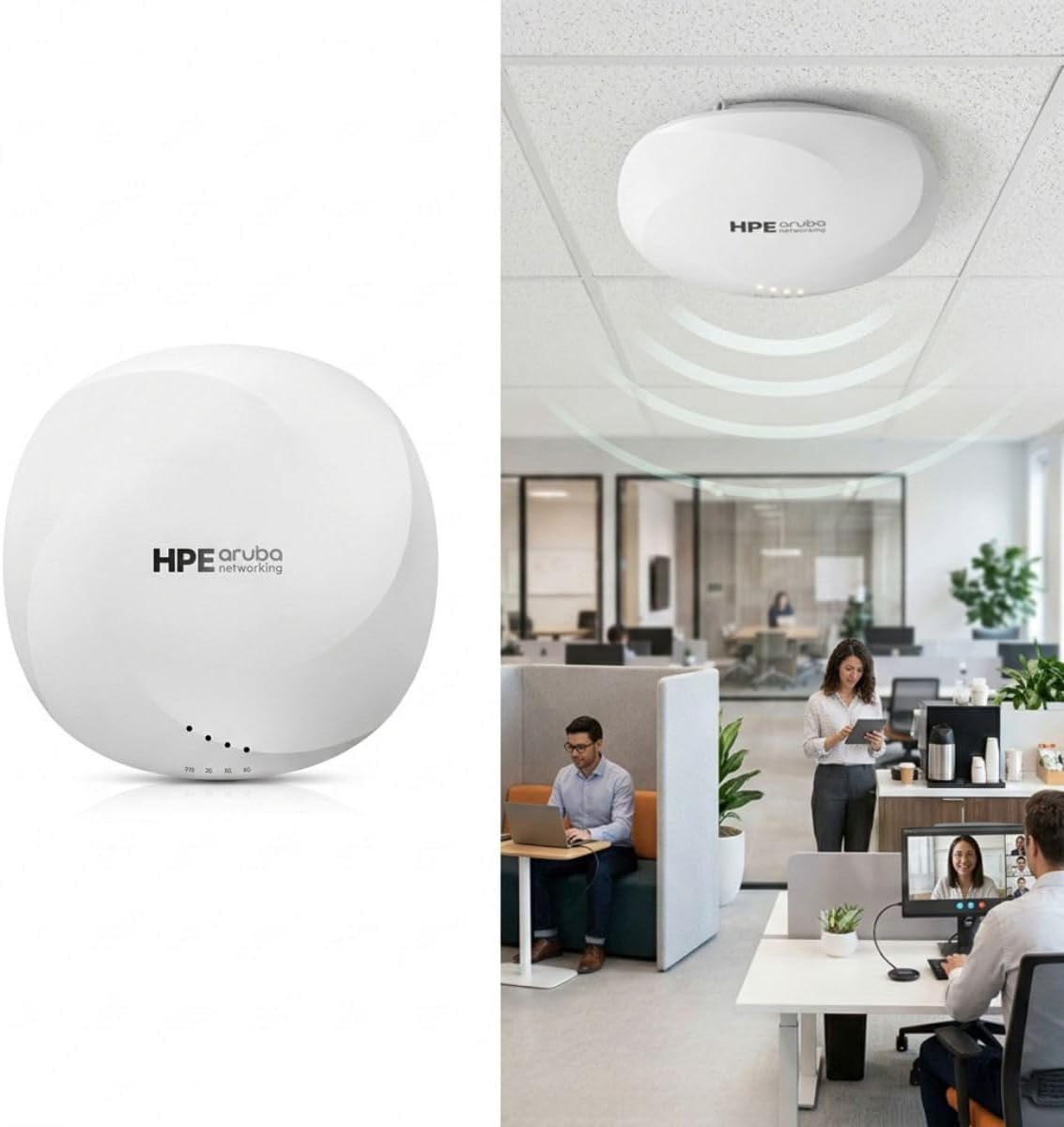 Access Point Aruba de Banda Triple AP-615, 2400 Mbit/s, 1x RJ-45, 2.4/5/6GHz, Antena de 6dBi