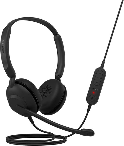 Jabra Evolve 10 Auriculares con Cable con micrófono con cancelación de Ruido para Uso en PC/portátil, fácil configuración USB-A, Certificado TCO, diseño Ligero, Llamadas en línea/Controles de Volumen