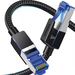 Cable Ethernet Cat8 CLASS?F/FTP Redondo con Malla de Nylon 2 Metros