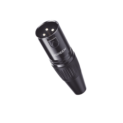 UGREEN Conector de Audio XLR Tipo Canon Macho / PVC / ABS / Aleación Zinc / Anti Oxidante / Anti Caida / Sin aflojarse / Apertura Ajustable de 6.0 a 7.0 mm / Soldable