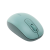 Mouse Inalámbrico 2.4G  Función de 3 botones / Alcance 10m / Silencioso / Ergonómico / Anti-caída y Anti-interferencias / Color Verde / Batería Alcalina AA (incluida).
