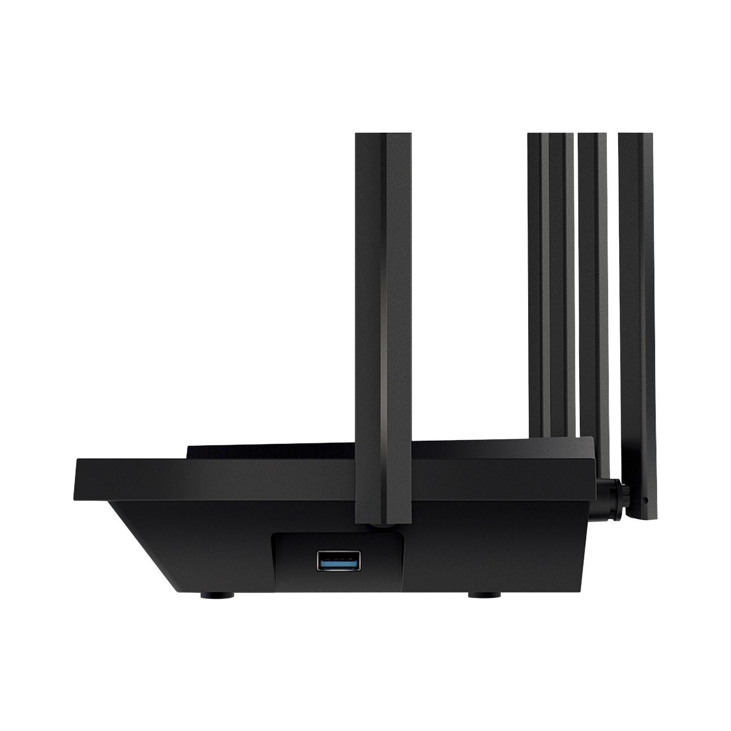 Router WiFi 6 Doble Banda / AX5400 MU-MIMO 4X4 y OFDMA / 1 puerto WAN 10/100/1000 Mbps / 4 puertos LAN 10/100/1000 Mbps / 1 puerto USB 3.0 /  6 potentes antenas / Administración App (Tether) o Página web / Protección HomeShield