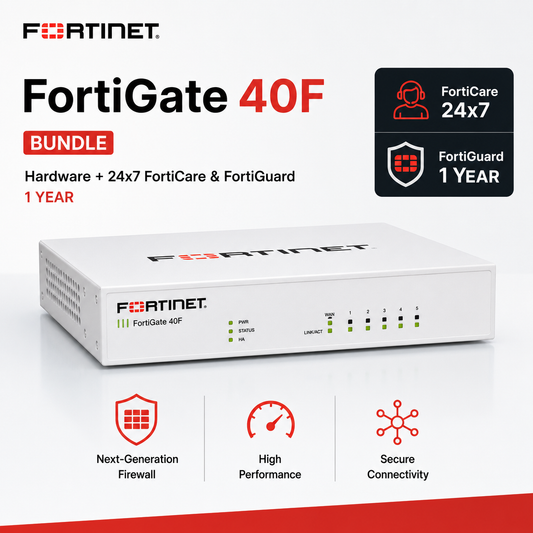 FortiGate 40F Bundle Hardware plus 24x7 FortiCare & Fortiguard 1 year