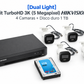 Kit TurboHD 3K (5 Megapixel) / DVR 4 Canales / 4 Cámaras Bala para Exterior y Metal + Disco Duro 1TB